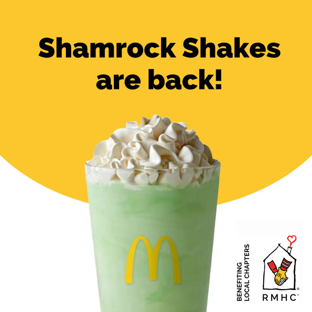 Shamrock Shakes are back!